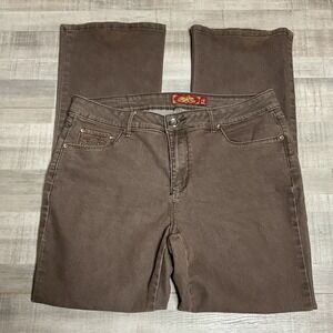 One 5 One Brown Denim Jeans Women's‎ Size 14 Stretchy SKINNY bedazzled